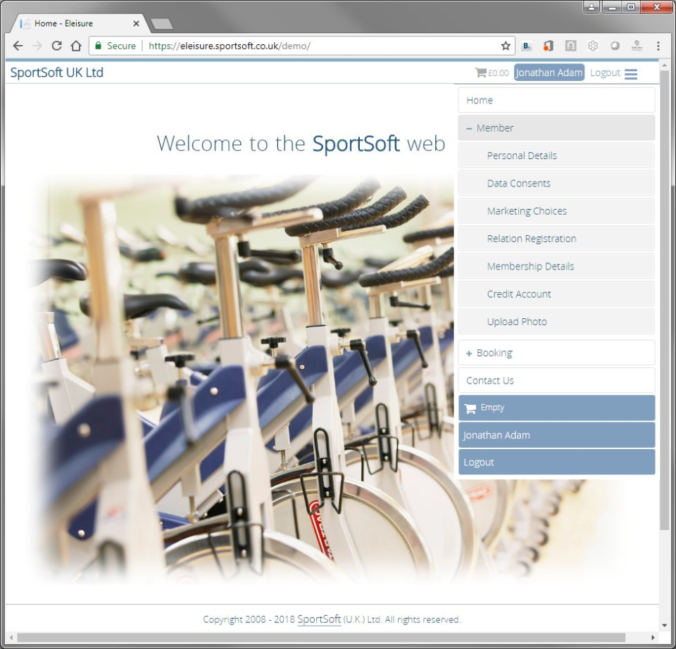 screenshot of Small Club System